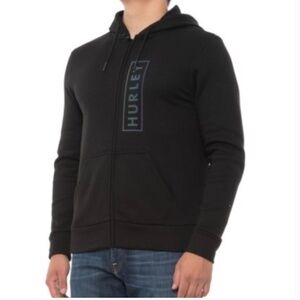 Hurley black full-zip hoodie size medium